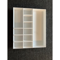 Sortierbox 5 Fächer Höhe 5cm Breite 25cm Tiefe 25cm